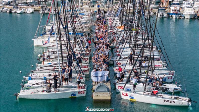 Everyone on the dock - 2024 Melges 24 European Championship - Split, Croatia photo copyright JK Split / IM24CA / Zerograddinord taken at Sailing Club Split and featuring the Melges 24 class