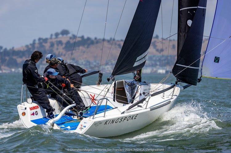 2024 Melges 24 North American Sailing Series Runner-Up Bora Gulari at the helm of Kingspoke - photo © Zerogradinord / International Melges Class Association