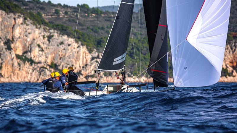 Luka Šangulin's Panjic battles the elements in the CRO Melges 24 Cup photo copyright Hrvoje Duvancic / regate.com.hr taken at  and featuring the Melges 24 class