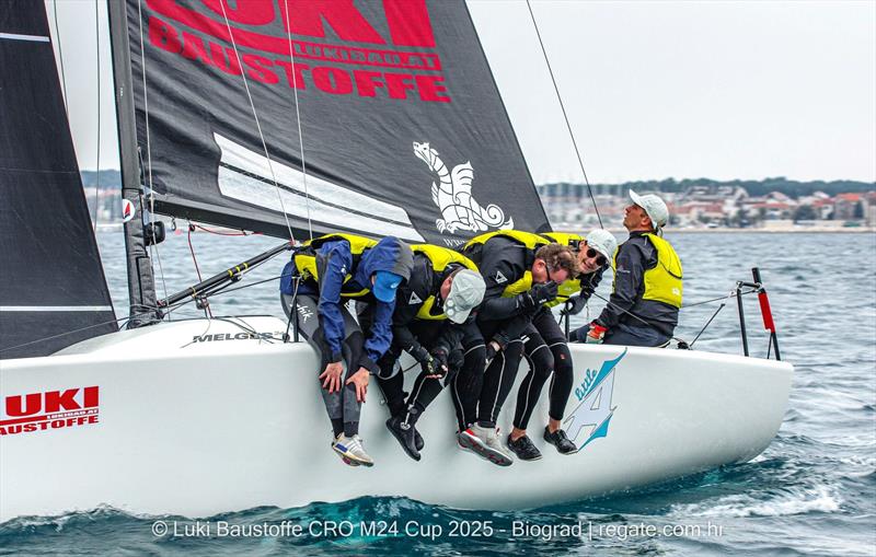 Little A CRO728 - Stjepan Cesic, Domagoj Jaklin, Pepi Jardas, Ivan Juric and Andrea Juric - Luki Baustoffe CRO Melges 24 Cup 2025 Biograd - photo © Hrvoje Duvancic / regate.com.hr