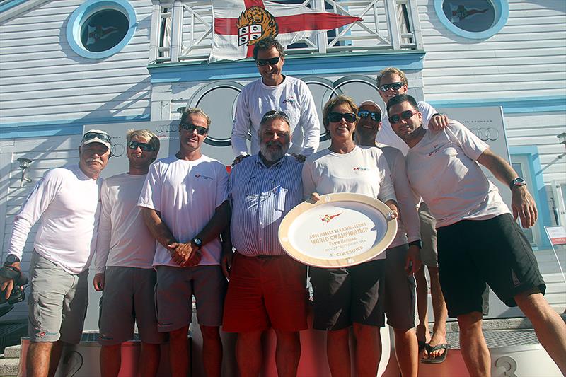 Deneen Demourkas, Groovederci at the 2013 Melges 32 World Championship photo copyright JOY / IM32CA taken at Yacht Club Porto Rotondo and featuring the Melges 32 class