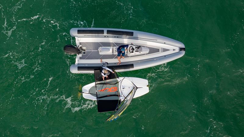 Skeeta alongside the Melges RIB 625C - photo © Melges Performance Sailboats