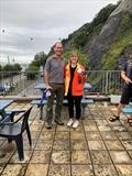 James Wells and Anna Aylward finish thrid and win Gold Fleet in the Craftinsure Merlin Rocket Silver Tiller at Mumbles © Anna Aylward