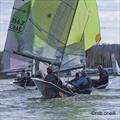 Close racing in the Merlin Rocket Allen South East Series Round 1 at Broxbourne © Rob O'Neill