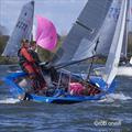 Mary and Rupert Henderson-White fouth overall and first related in the Merlin Rocket Allen South East Series Round 1 at Broxbourne © Rob O'Neill