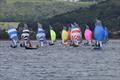 Navigating downwind under the watchful eye of David Batty during the Allen Merlin Rocket Inlands at Bristol Corinthian © Kate Lee