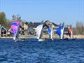 Close racing during the Merlin Rocket Silver Tiller and SW Series event at South Cerney © Paul Kimmens