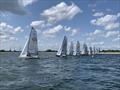 Startline action from the Merlin Rocket Craftinsure Silver Tiller at Queen Mary Sailing Club © Aaron Evan (QM Lead Instructor)