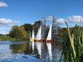 Very close racing during the Merlin Rocket HD Sails Midland Circuit, Classic Series and Craftinsure Vintage Series at Trent Valley © Helen Neaverson
