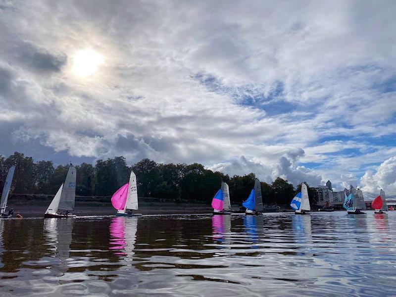 Merlin Rocket Downriver race at Ranelagh photo copyright Sarah Peart taken at Ranelagh Sailing Club and featuring the Merlin Rocket class