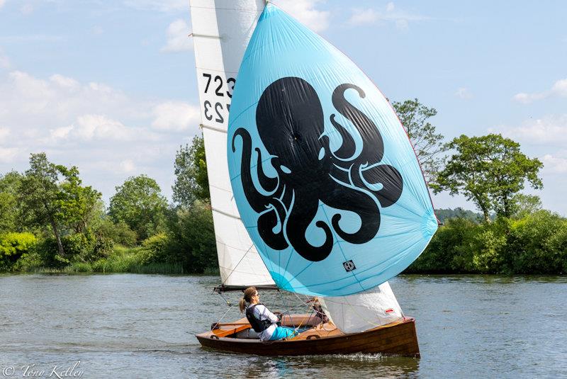 Mark Barwell and Lou Johnson, race 2 winners - Merlin Rocket River Championships photo copyright Tony Ketley taken at Upper Thames Sailing Club and featuring the Merlin Rocket class