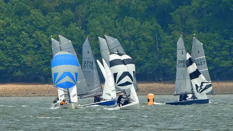 Merlin Rockets round windard mark during the Merlin Rocket Craftinsure Silver Tiller at Starcross - photo © Garnett Showell