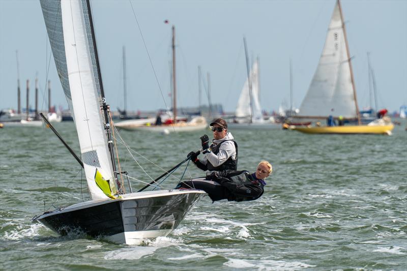 Flynn and Niamh Davies won the Dinghy Fast Handicap fleet during Burnham Week 2024 photo copyright Petru Balau Sports Photography / sports.hub47.com taken at Royal Corinthian Yacht Club, Burnham and featuring the Merlin Rocket class