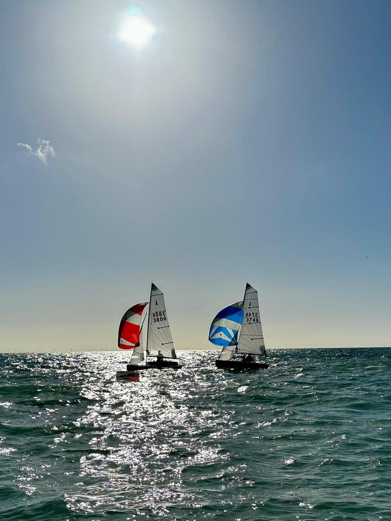 Sunshine ahead of Storm Ashley arriving during the 2024 Merlin Rocket Allen SE Circuit at Shoreham photo copyright David Larner, Louise Carr, Roland Whitehead taken at Shoreham Sailing Club and featuring the Merlin Rocket class