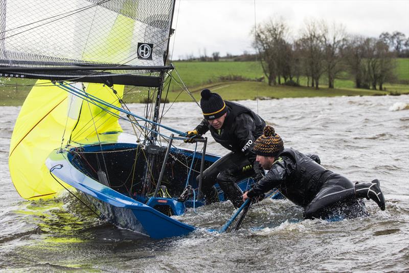 Blithfield Barrel week 2 was nearly cancelled due to Storm Darragh photo copyright Phil Silver taken at Blithfield Sailing Club and featuring the Merlin Rocket class