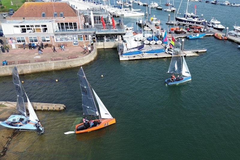 Launching time - Merlin Rocket Silver Tiller at Lymington Town photo copyright LTSC taken at Lymington Town Sailing Club and featuring the Merlin Rocket class