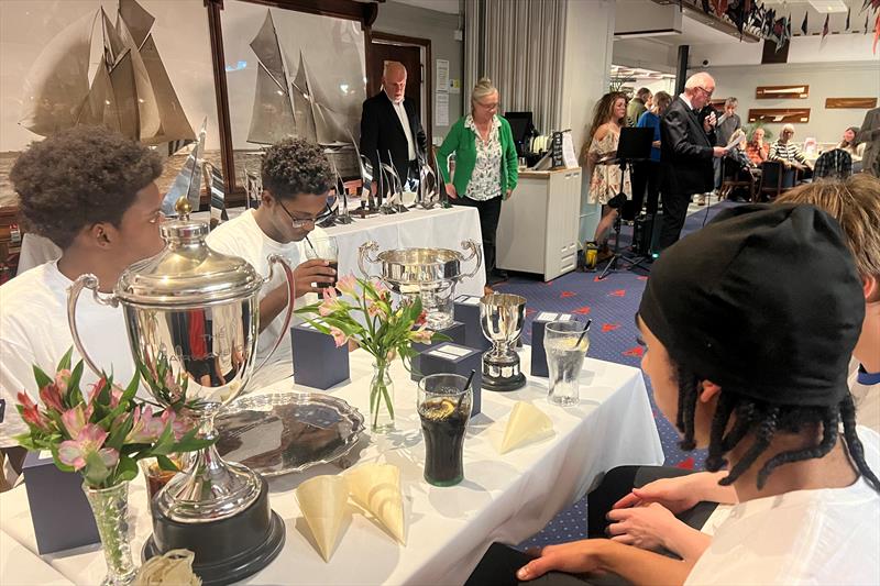 Scaramouche Sailing Trust receive their trophies at the Island Sailing Club prizegiving - photo © Grieg City Academy