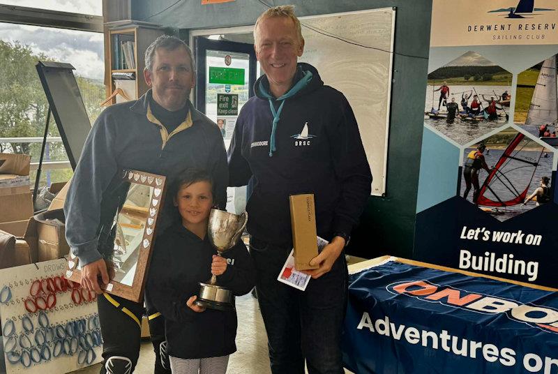 Winners Phil and Lucy Smith with DRSC Commodore David Coady - Mirror Northern Championship at Derwent - photo © David Coady