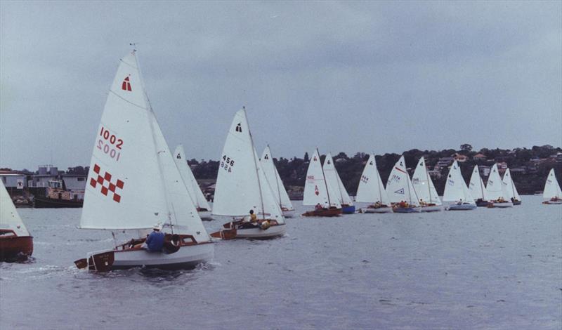 TS16 fleet lining up at DSC - Hartley TS16 Australian Championship photo copyright Melissa Jelfs taken at Drummoyne Sailing Club