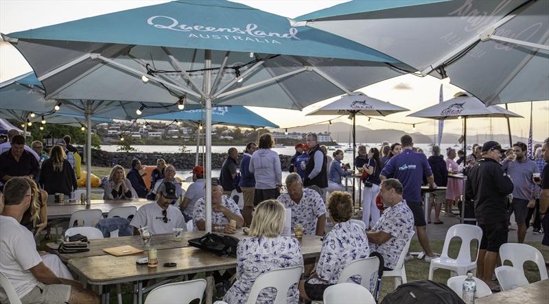 Crews partaking of the post racing atmosphere at Whitsunday Sailing Club - Ocean Dynamics and Mount Gay Airlie Beach Race Week 2024 photo copyright Vampp Photography taken at Whitsunday Sailing Club