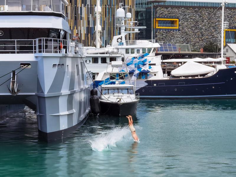 3. Live Ocean Winter Dip - celebrated at Auckland's Wynyard Basin - June 8, 2021 - photo © Richard Gladwell / Sail-World.com / nz