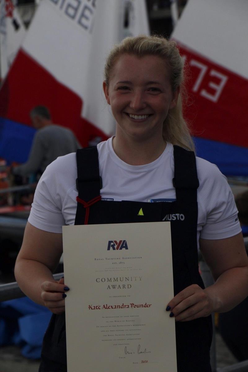 Kate Pounder RYA Award photo copyright Emma Blee taken at 