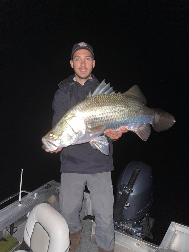 Staff member Dane has been looking forward to spring all winter, and ran up to Lake Monduran. The fishing was pretty tough but he managed to pin barra as the light faded. The Molix Shad 140 was the undoing of these fish, the barra can't resist them. - photo © Fisho's Tackle World