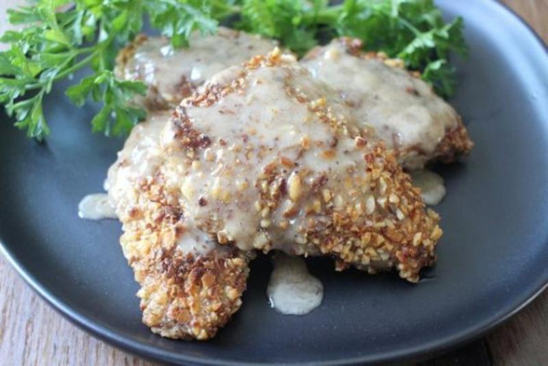 Almond-encrusted snapper fillets with cream sauce are one more way to celebrate your catch. - photo © North Carolina Sea Grant / Vanda Lewis