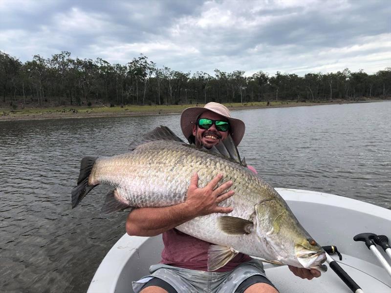 113cm of Lake Lenthalls barra, an absolute beast for this dam. - photo © Andy Chew