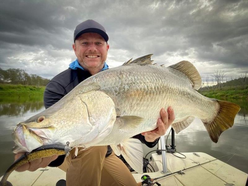 Shannon Watson from Daiwa pinned this beautiful Mondy barra on one of the Daiwa Bait Junkie 6.2` Minnow. These plastics have a wicked action in the water. - photo © Fisho's Tackle World