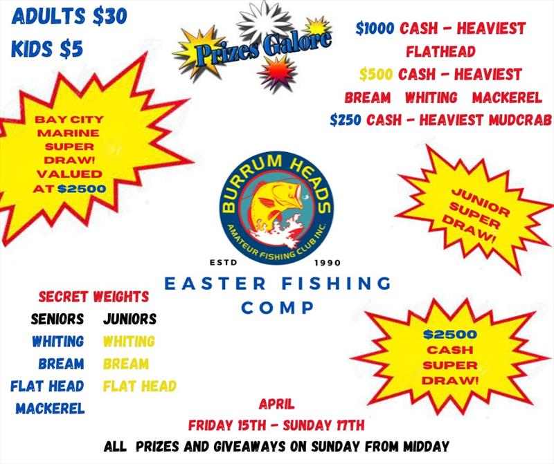 Burrum heads Amateur Fishing Club's Easter Fishing Competition - photo © Fisho's Tackle World