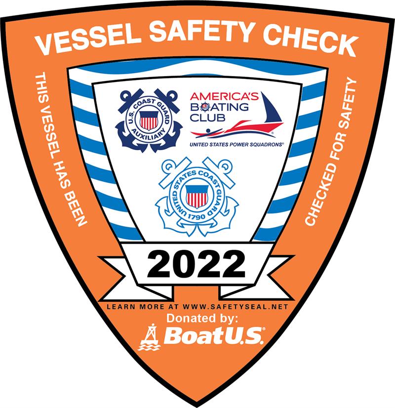 A vessel safety check decal  photo copyright U.S. Power Squadrons taken at 