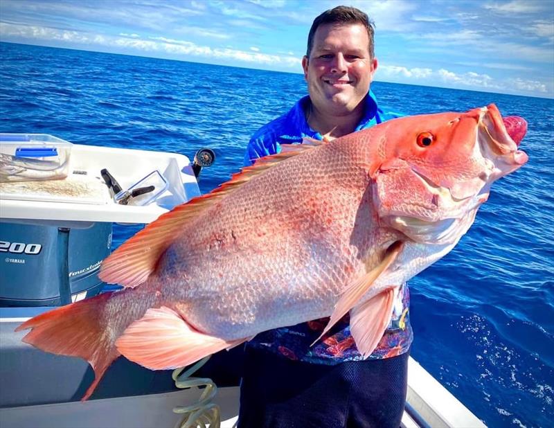 Brett with an absolute slob of a nannygai. - photo © Fisho's Tackle World