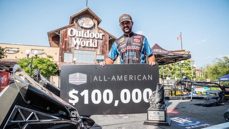 In 2018, LeBrun reached the peak of grassroots fishing at the All-American on his home waters. - photo © Major League Fishing
