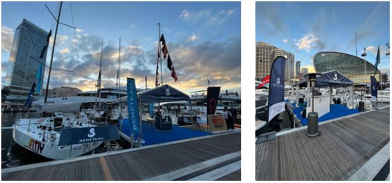 (left) Beneteau's Booth by Flagstaff Marine, (Right) Beneteau's Booth by Chapman Marine photo copyright Groupe Beneteau taken at 