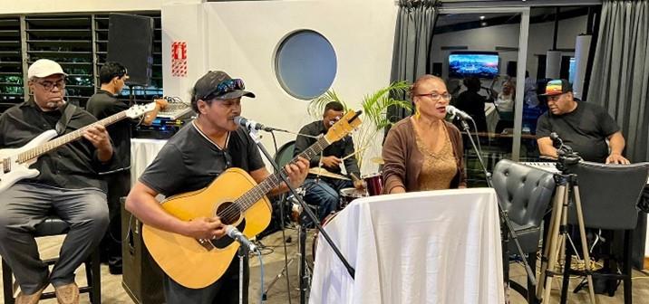 Local band performing at the KVH Coursemaster Networking Party - 2022 Australia Fiji Rendezvous - photo © AIMEX