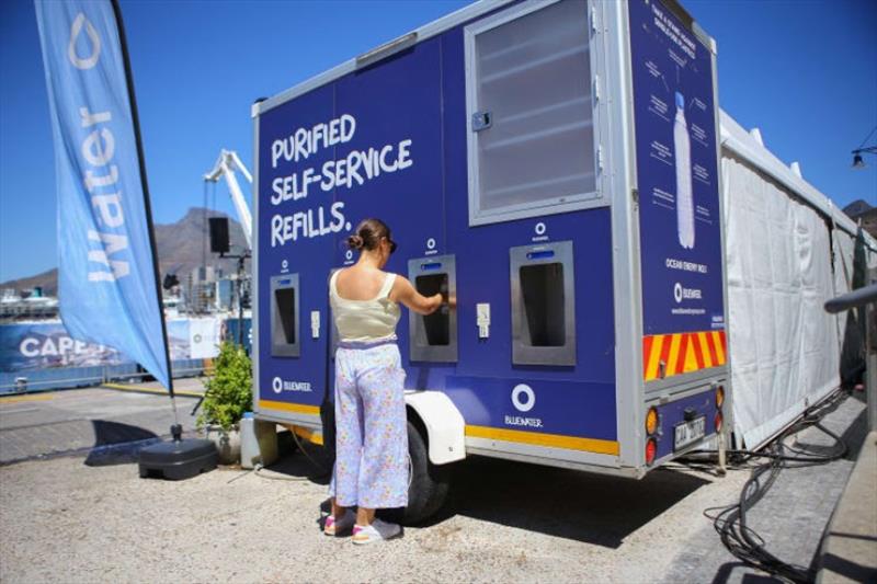 A Bluewater mobile hydration station helped visitors to The Ocean Race stopover village in Cape Town stay healthily refreshed despite hot conditions - photo © Bluewater