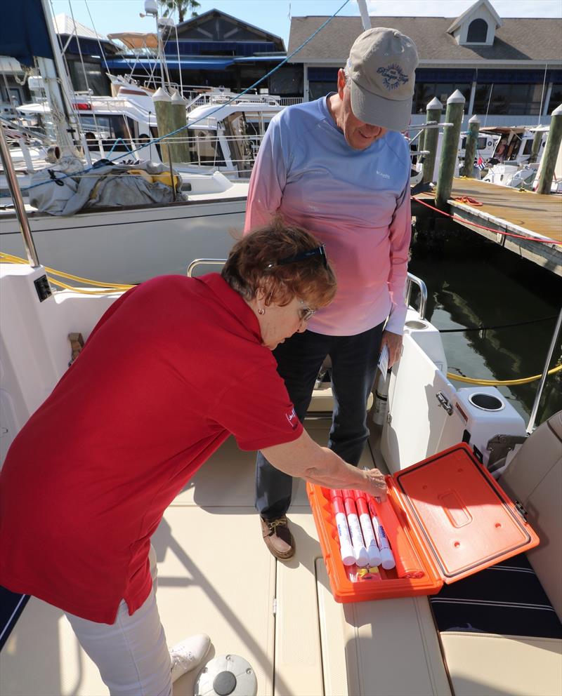 A free vessel safety check can show boat owners how to improve safety aboard photo copyright U.S. Power Squadrons taken at 