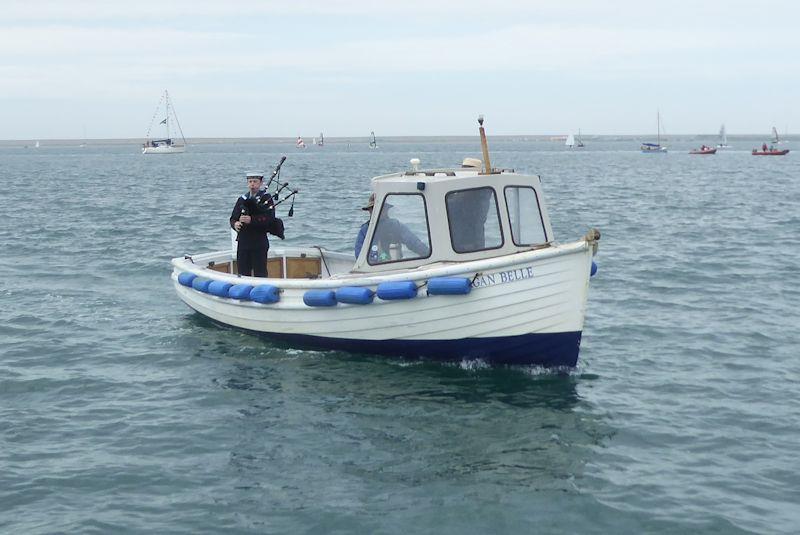 Castle Cove SC centenary celebrations sees bagpipes at the Sail Past - photo © CCSC