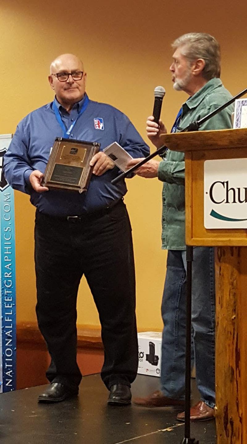NPAA President Pat Neu being inducted into the Freshwater Fishing Hall of Fame by longtime NPAA and FFHoF member Al Lindner photo copyright National Professional Anglers Association taken at 
