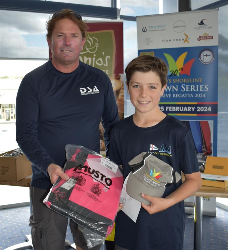 Optimist winner George Pilkington in the Banjo's Shoreline Crown Series Bellerive Regatta photo copyright Jane Austin taken at Bellerive Yacht Club