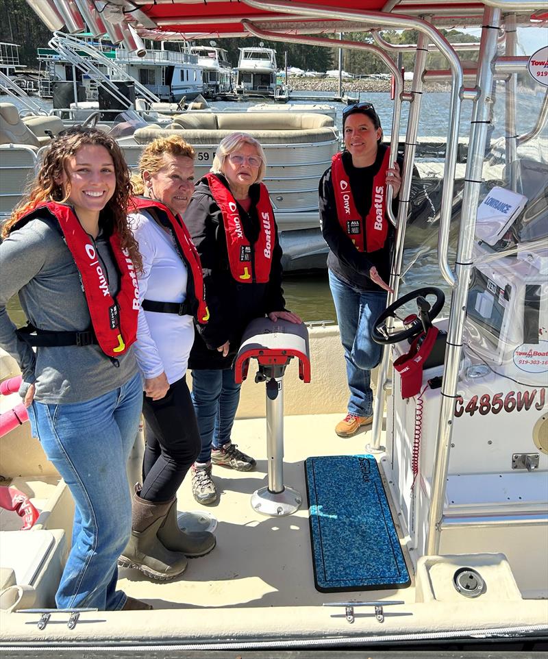 Any of the on-water training courses on Jordan Lake can be set up for women only – a great way to spend time learning together photo copyright Boat Owners Association of The United States taken at 