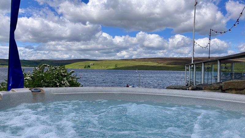 Enjoying the jacuzzi at Yorkshire Dales Sailing Club - photo © Philip Whitehead