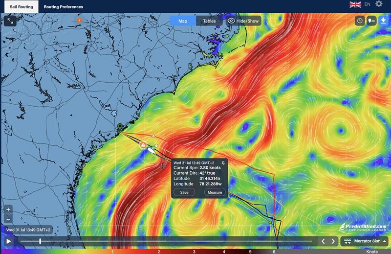 Weather Routing in to the Gulf Stream photo copyright Predictwind.com taken at 