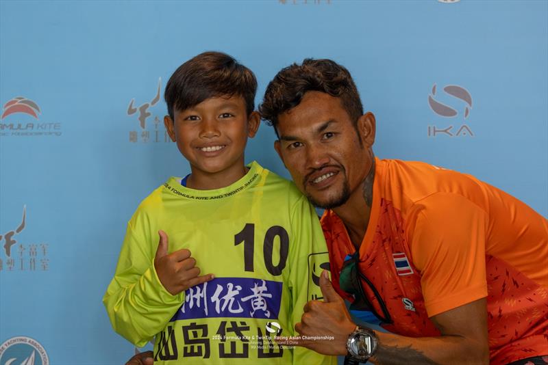 Formula Kite competitor Thanawat Promwaen from Thailand is just 9 years old photo copyright IKA Media / Matias Capizzano taken at 