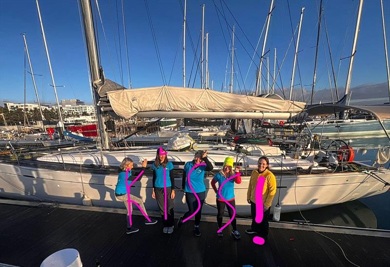 White Spirit women spell it out for KISS photo copyright Rosie Colahan taken at Ocean Racing Club of Victoria