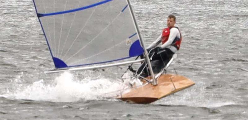 Shane Greaves powers up a scow - photo © Concord and Ryde SC