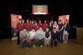 Rugby Sports Awards - The three short-listed junior teams with the five members of the Draycote Swarm on top right © Jamie Gray / Rugby Sport & Leisure