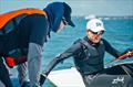 Adrain Finglas coaching Morgan Grieve © Sailing Nation