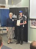 East Anglian Maritime Awards - BSC Cadet Stanley Johnson receiving his EAMA certificate from the Lord Lieutenant of Essex Mrs Jennifer Tolhurst &copy; Blackwater Sailing Club